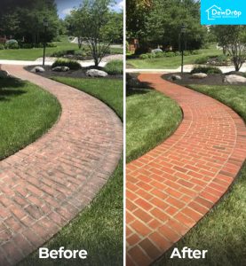 after-before2 Pressure Washing. Before and after images of the walkway.